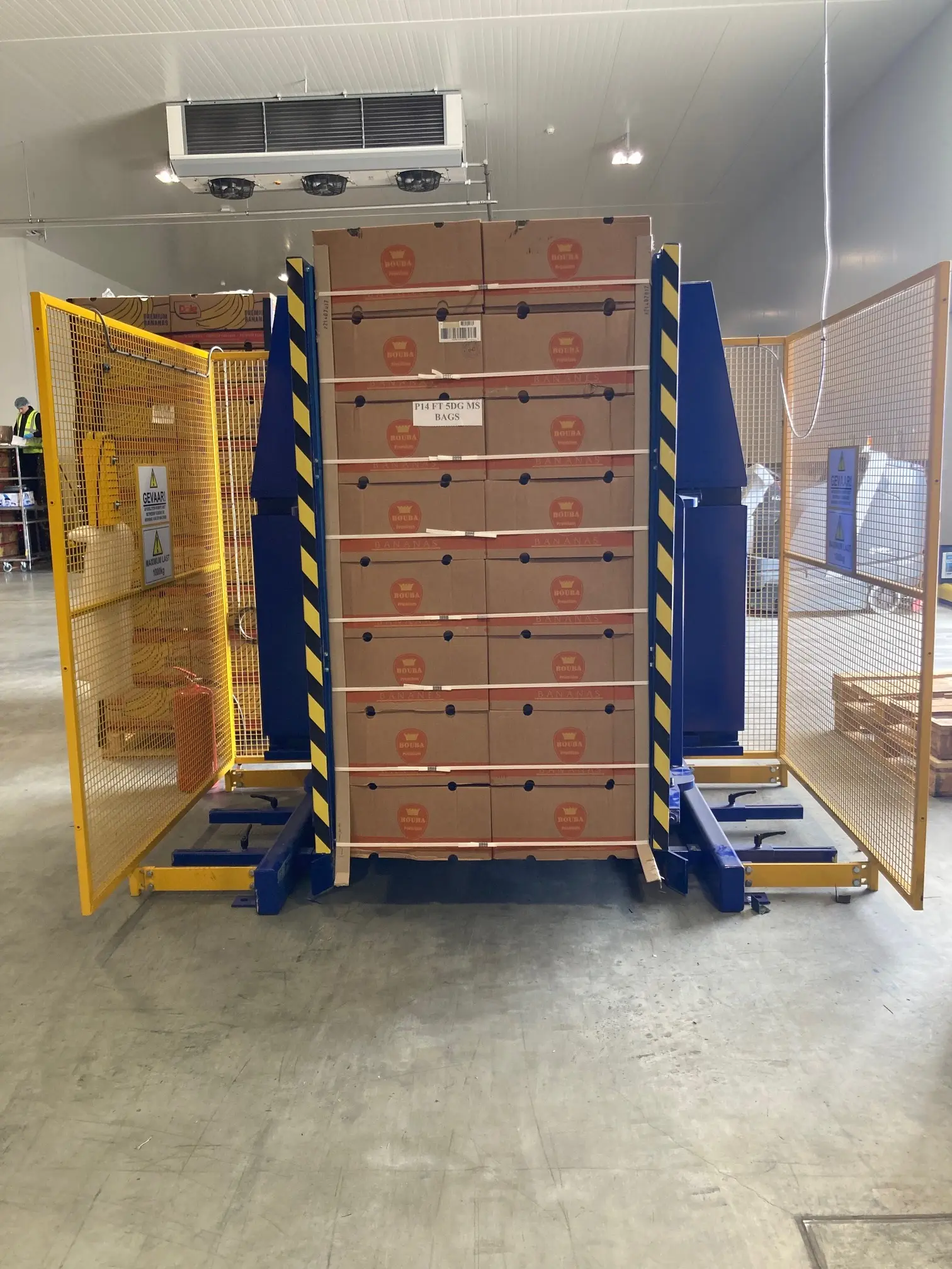 Changeur lateral boites cartons serrees