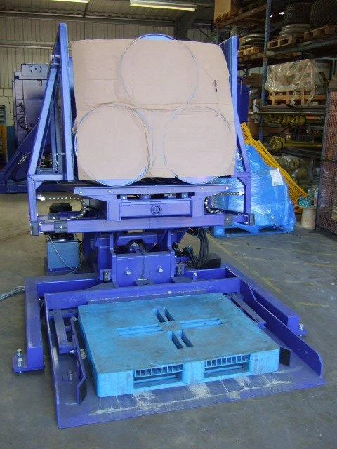 Changeur de palettes sur futs acier