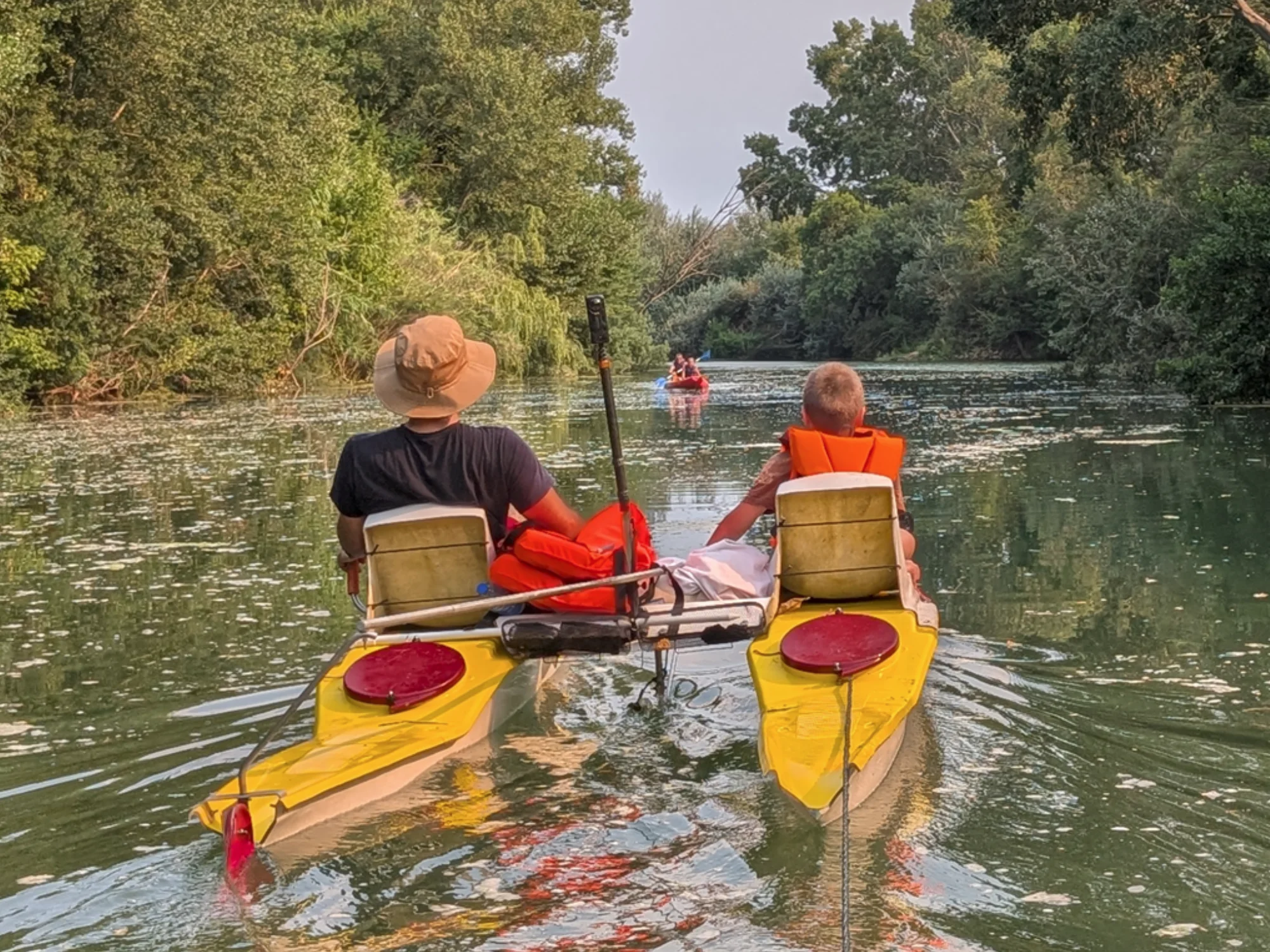 Sortie estivale en VTT des Mers sur la rivière Argens à Fréjus